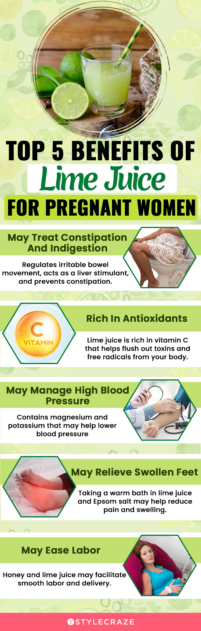 top 5 benefits of lime juice for pregnant women (infographic)