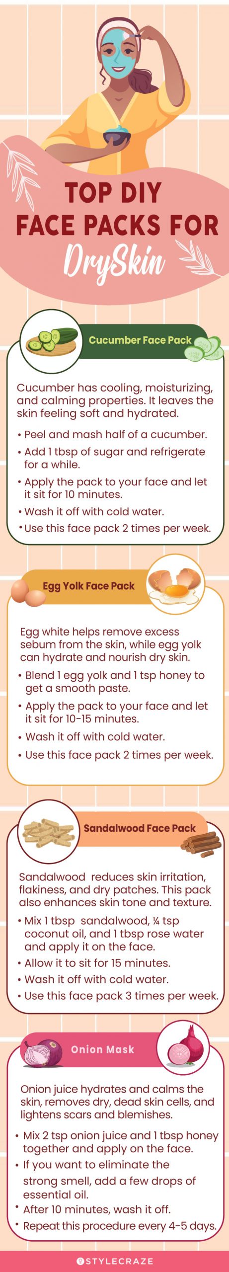 top diy face packs for dry skin (infographic)