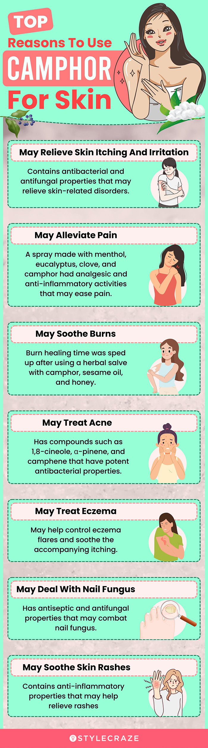 top reasons to use camphor for skin (infographic)