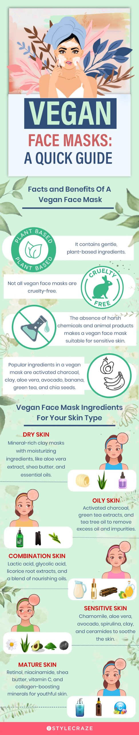 Vegan Face Masks: A Quick Guide (infographic)