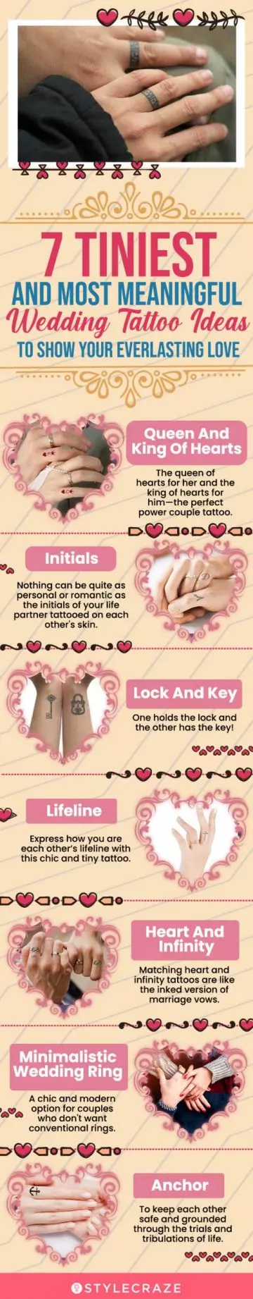 7 tiniest and most meaningful wedding tattoo ideas to commemorate your promise of everlasting love (infographic)