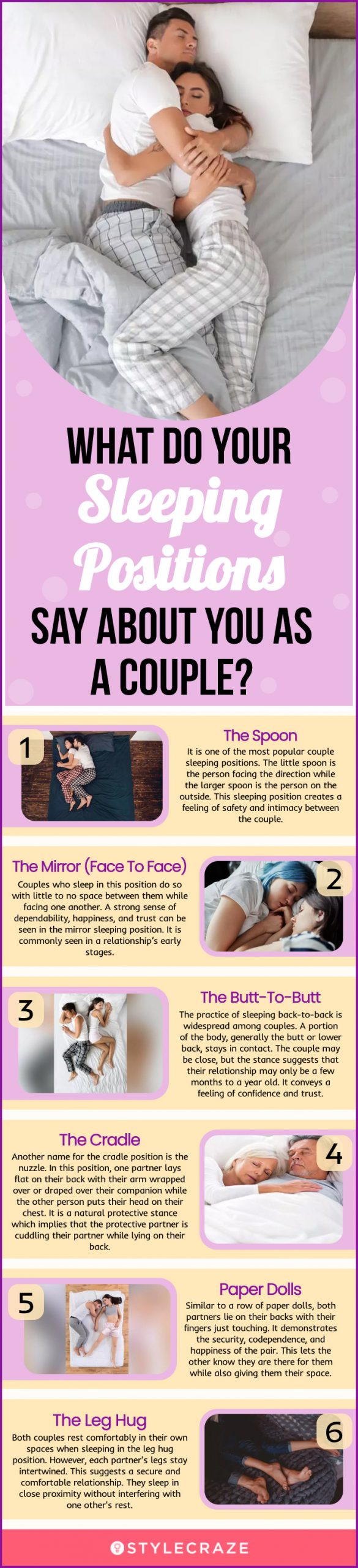 what do your sleeping positions say about you as a couple (infographic)