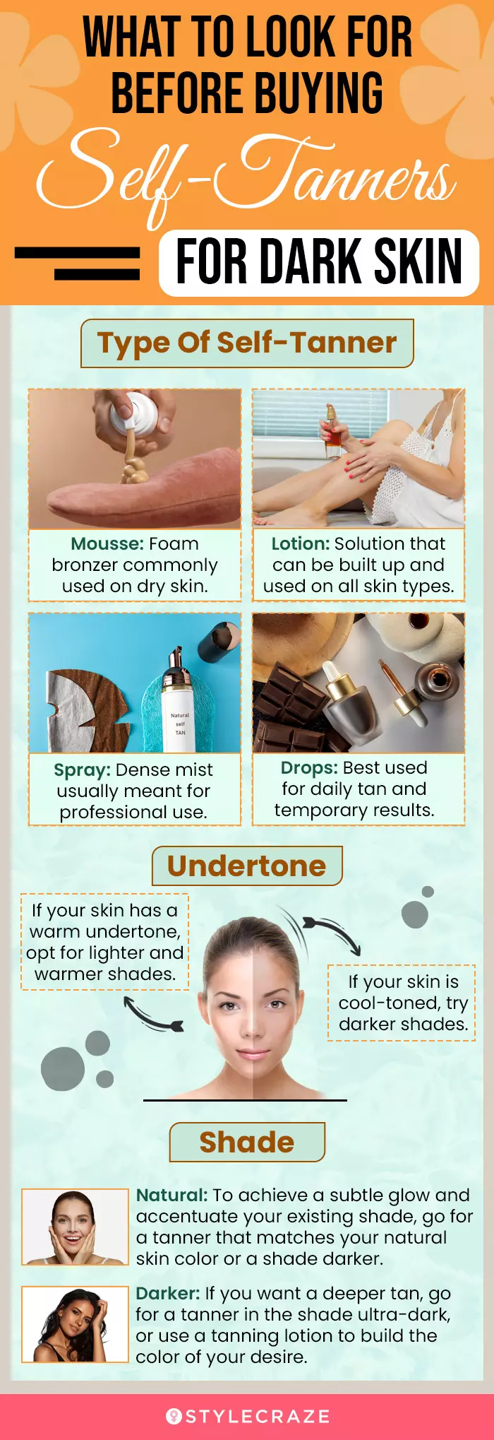 What To Look For Before Buying Self-Tanner For Dark Skin (infographic)