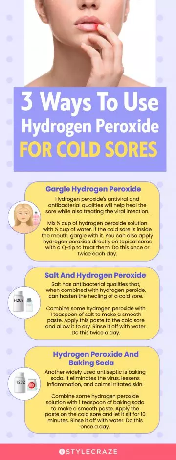 3 ways to use hydrogen peroxide for cold sores (infographic)