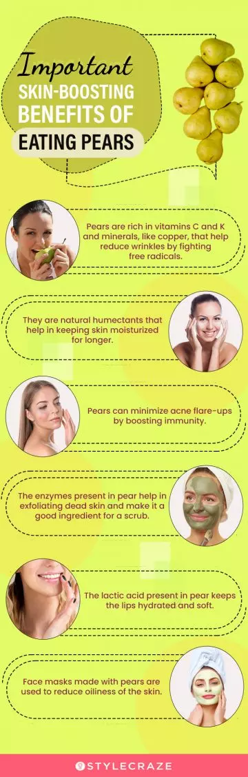 important skin boosting benefits of eating pears (infographic)