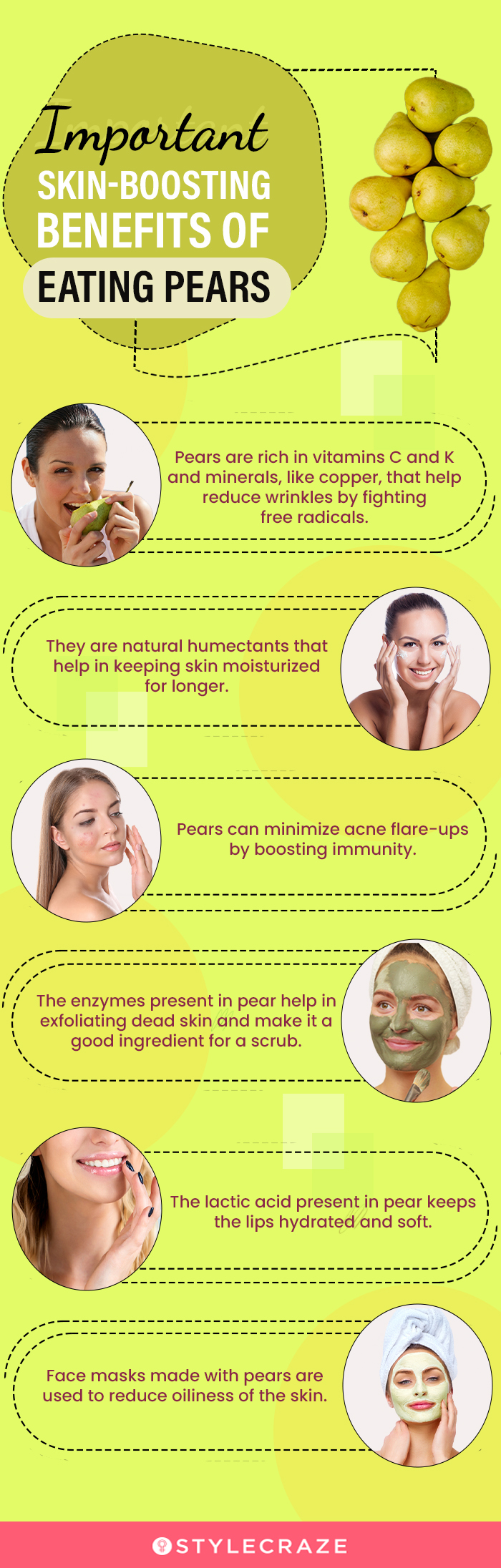 important skin boosting benefits of eating pears [infographic]