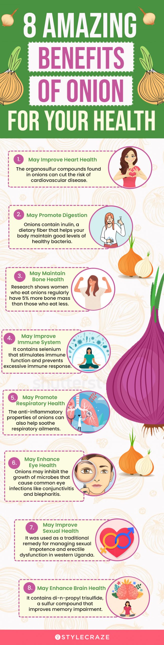8 amazing benefits of onion for your health (infographic)