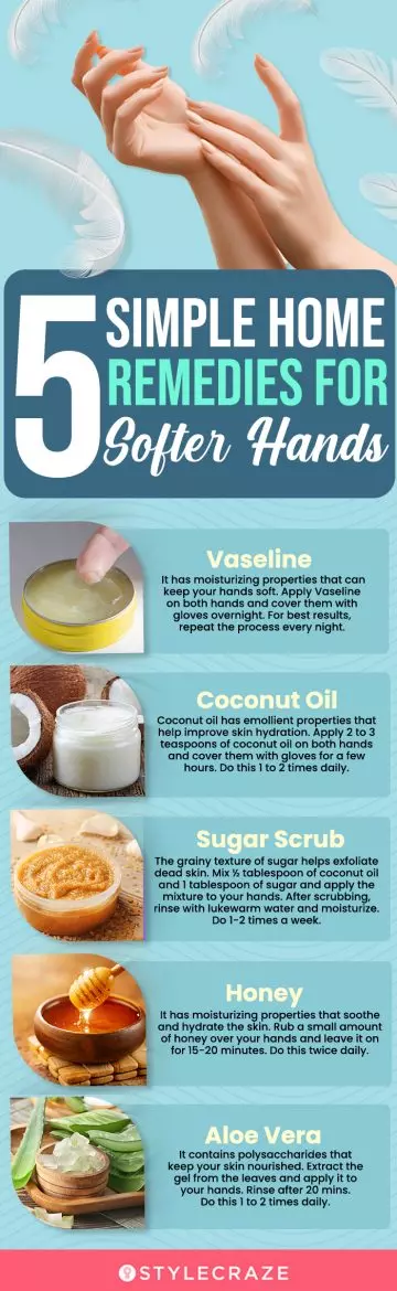 5 simple home remedies for softer hands (infographic)