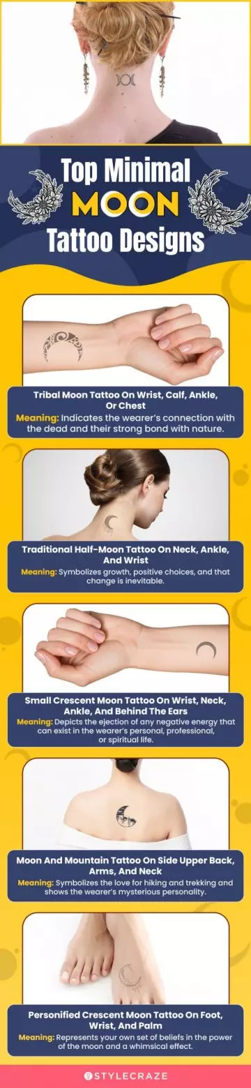 top minimal moon tattoo designs (infographic)