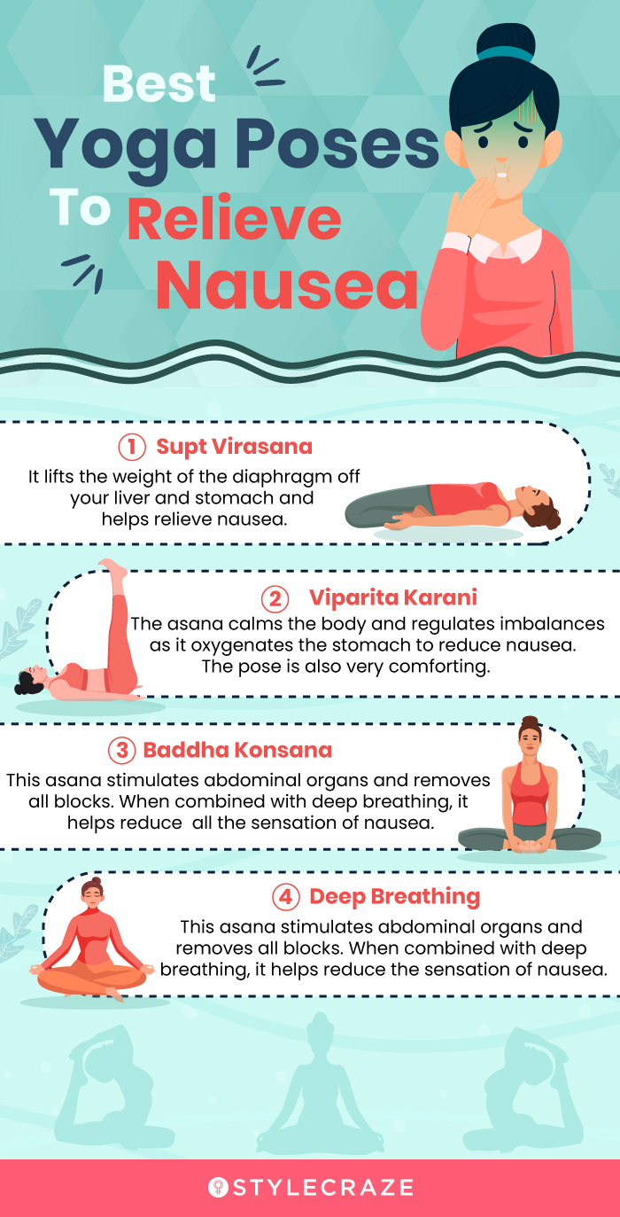 best yoga poses to relieve nausea [infographic]