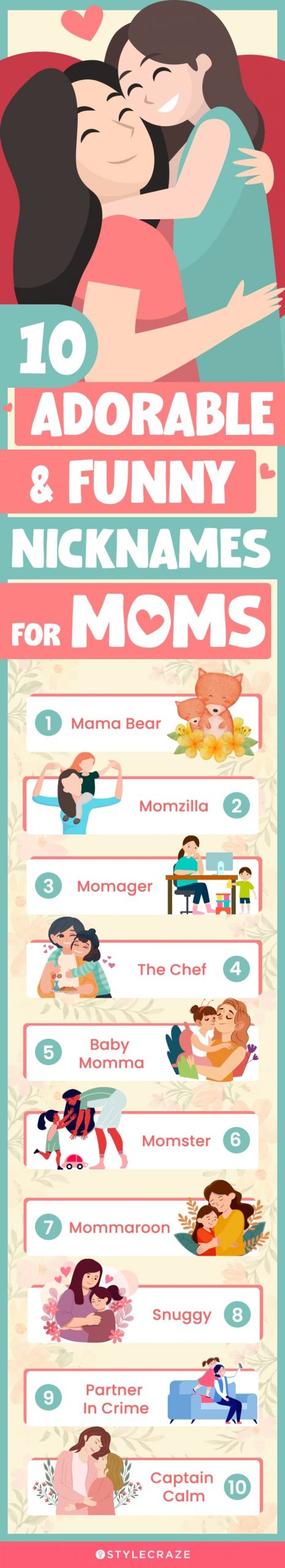 10 adorable and funny nicknames for moms (infographic)