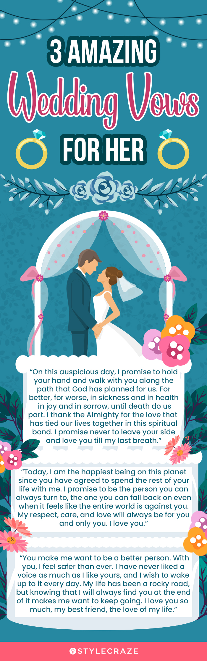 3 amazing wedding vows for her (infographic)