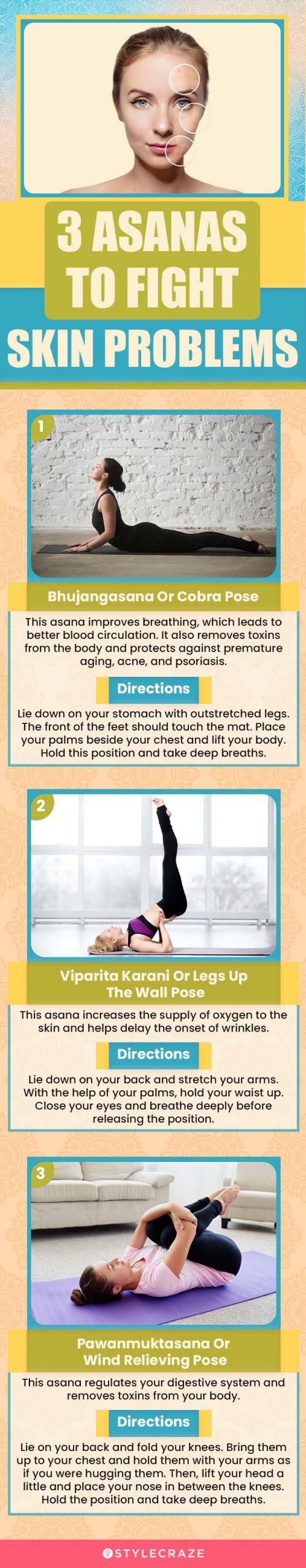 3 asanas to fight skin problems (infographic)