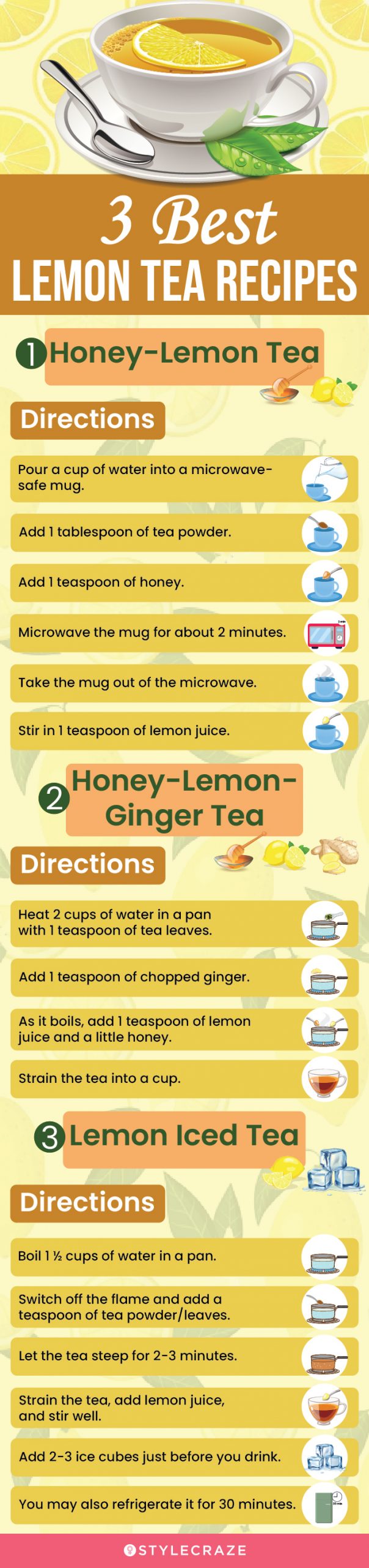 3 best lemon tea recipes [infographic]