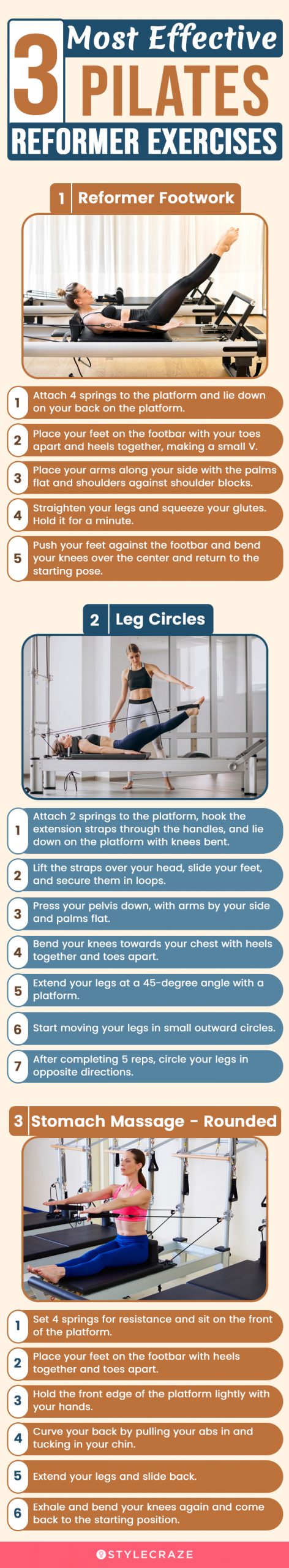 3 most effective pilates reformer exercises [infographic]