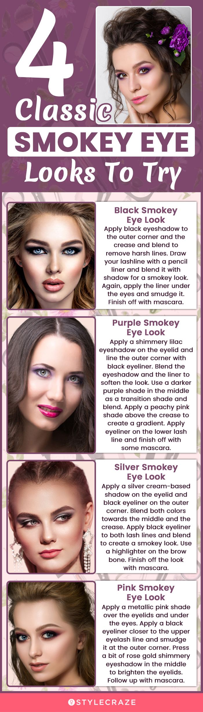 4 classic smokey eye looks to try (infographic)