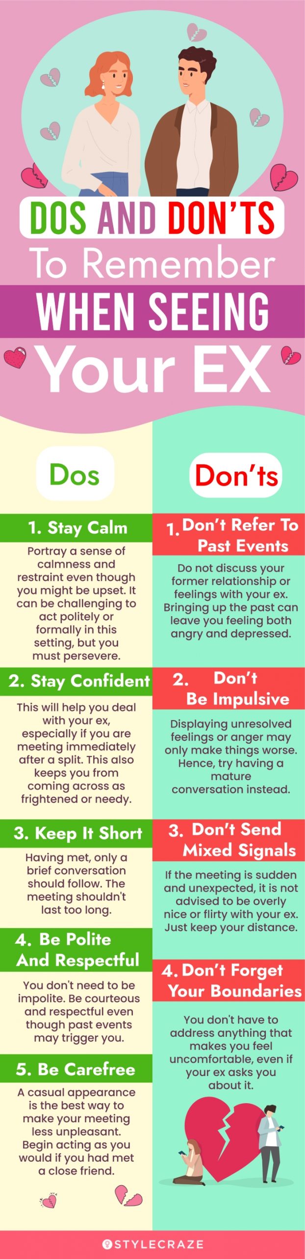 dos and don'ts to remember when seeing your ex (infographic)