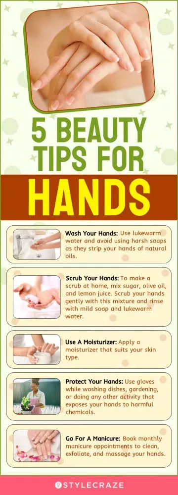 5 beauty tips for hands (infographic)