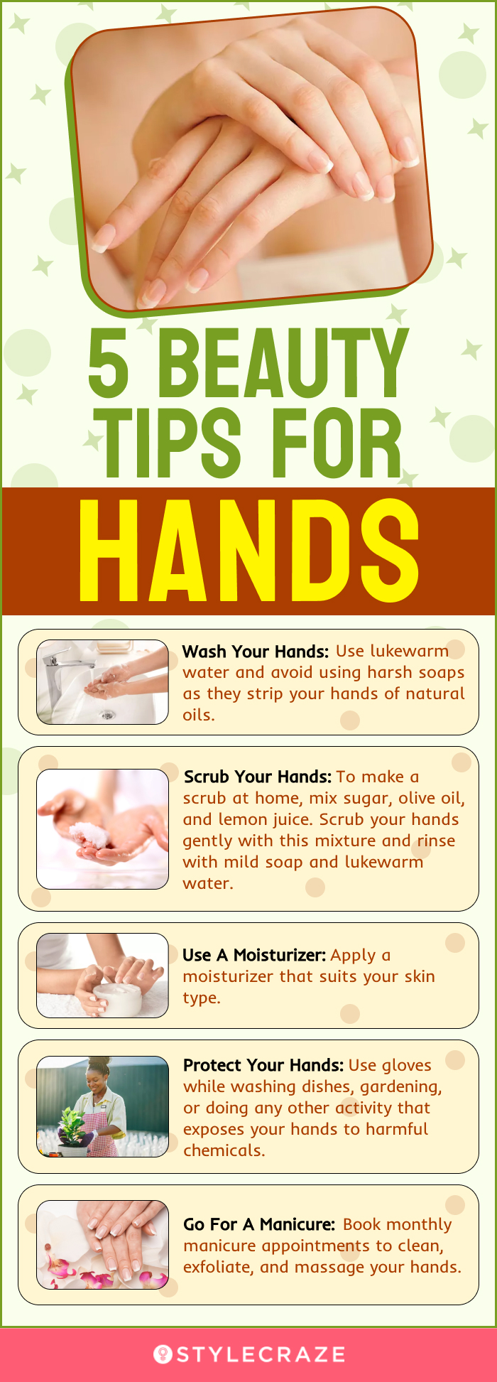 5 beauty tips for hands [infographic]