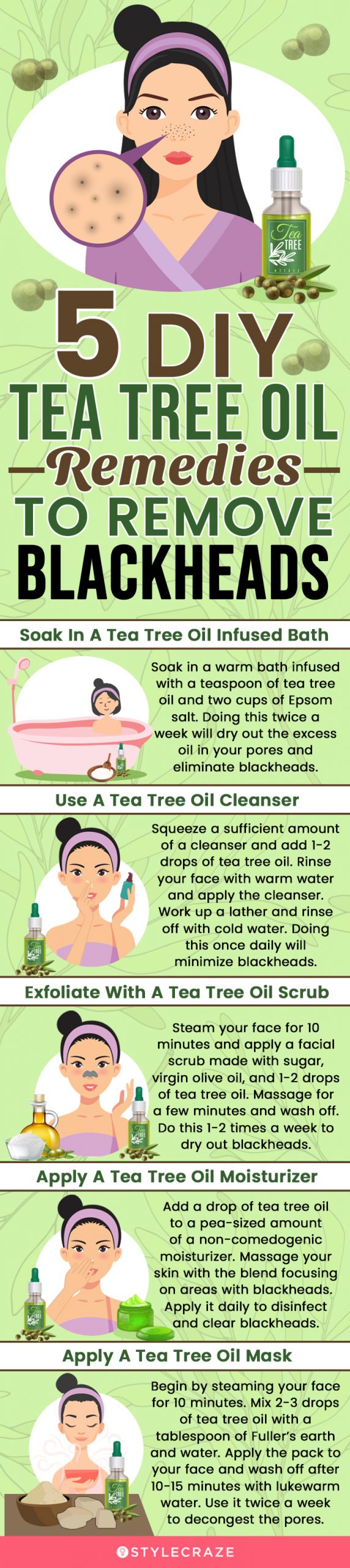 5 diy tea tree oil remedies to remove blackheads (infographic)