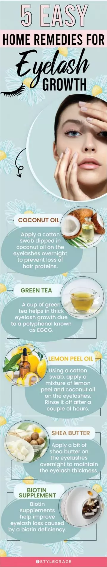 5 easy home remedies for eyelash growth (infographic)