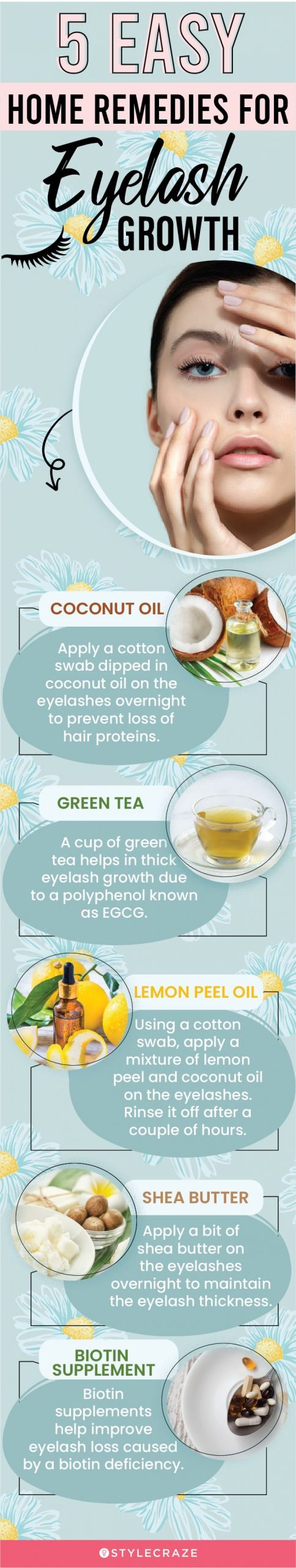 5 easy home remedies for eyelash growth (infographic)