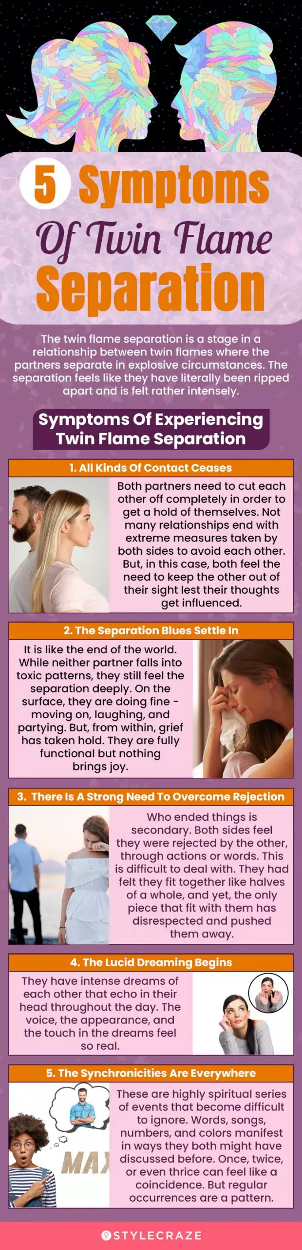 5 symptoms of twin flame separation (infographic)