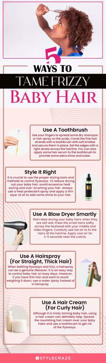 5 ways to tame frizzy baby hair (infographic)