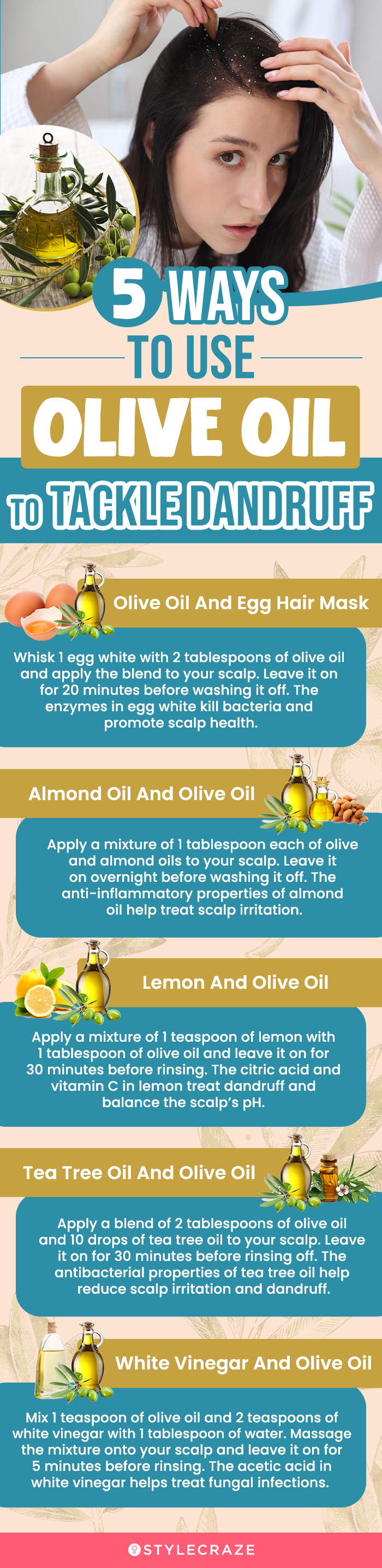 5 ways to use olive oil to tackle dandruff (infographic)