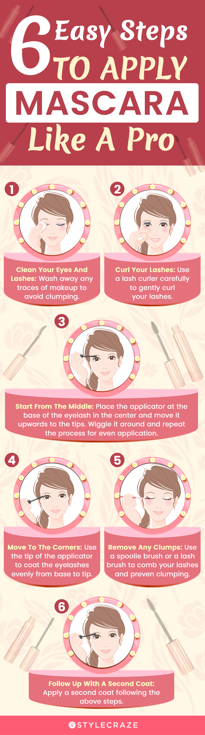 6 easy steps to apply mascara like a pro (infographic)
