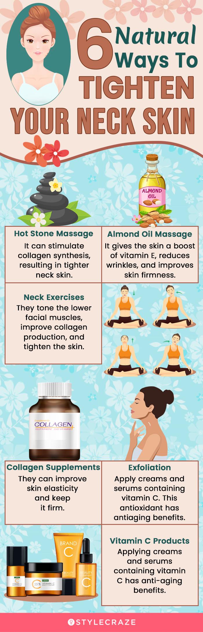 6 natural ways to tighten your neck skin (infographic)