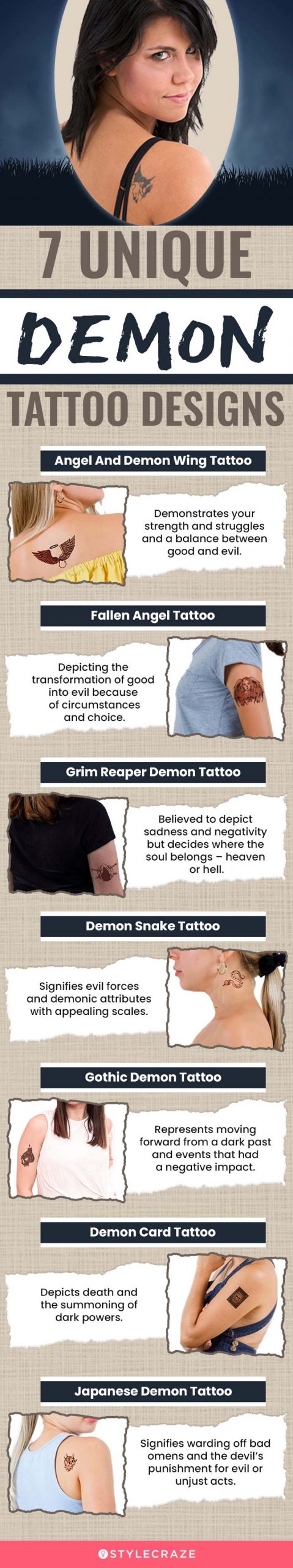 7 unique demon tattoo designs [infographic]