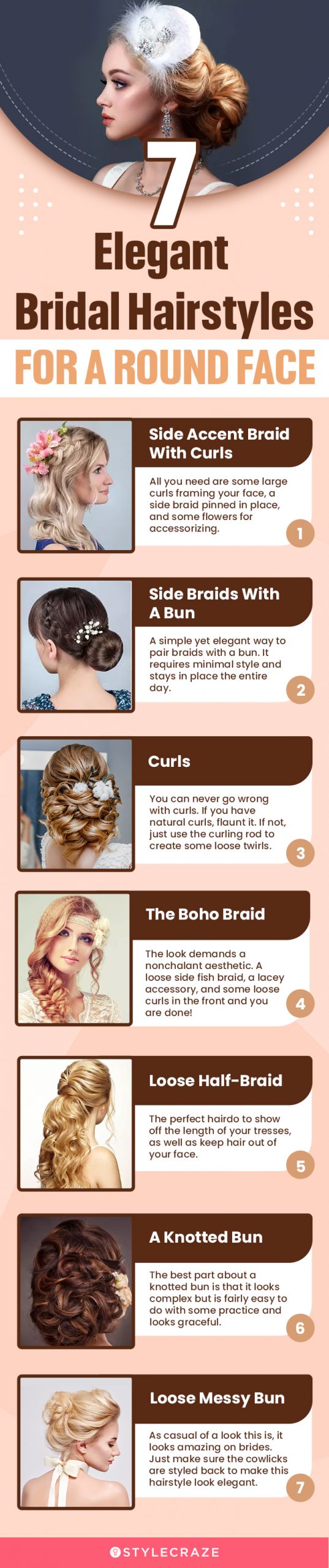 7 elegant hairstyle for round face [infographic]