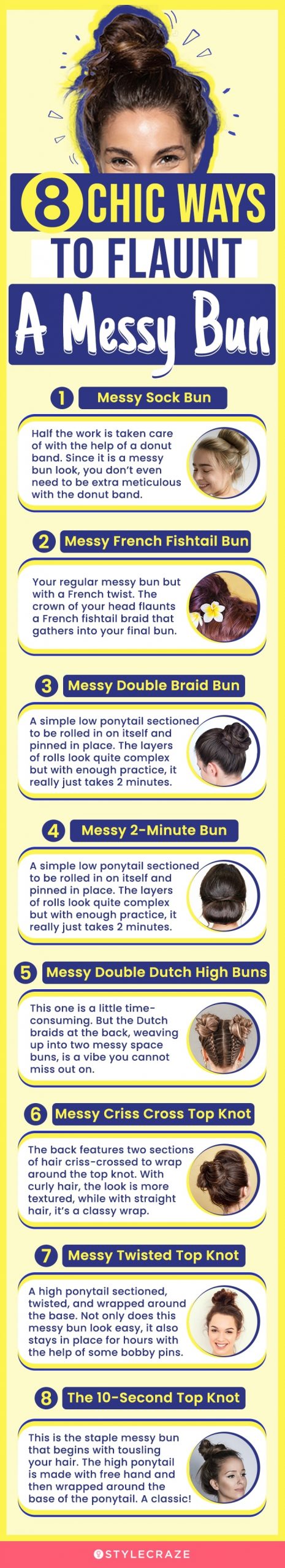 8 chic ways to flaunt a messy bun (infographic)