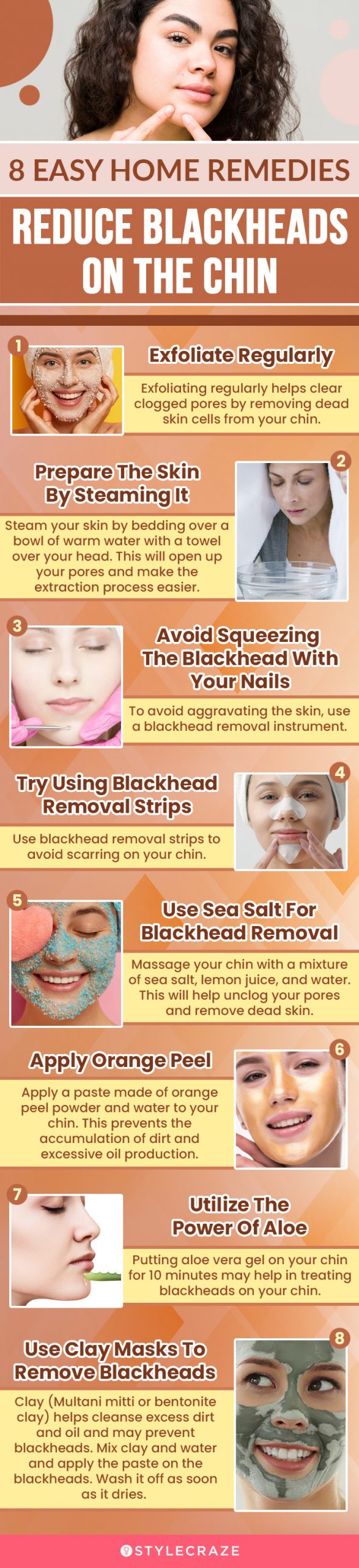 8 easy home remedies to reduce blackheads on the chin (infographic)