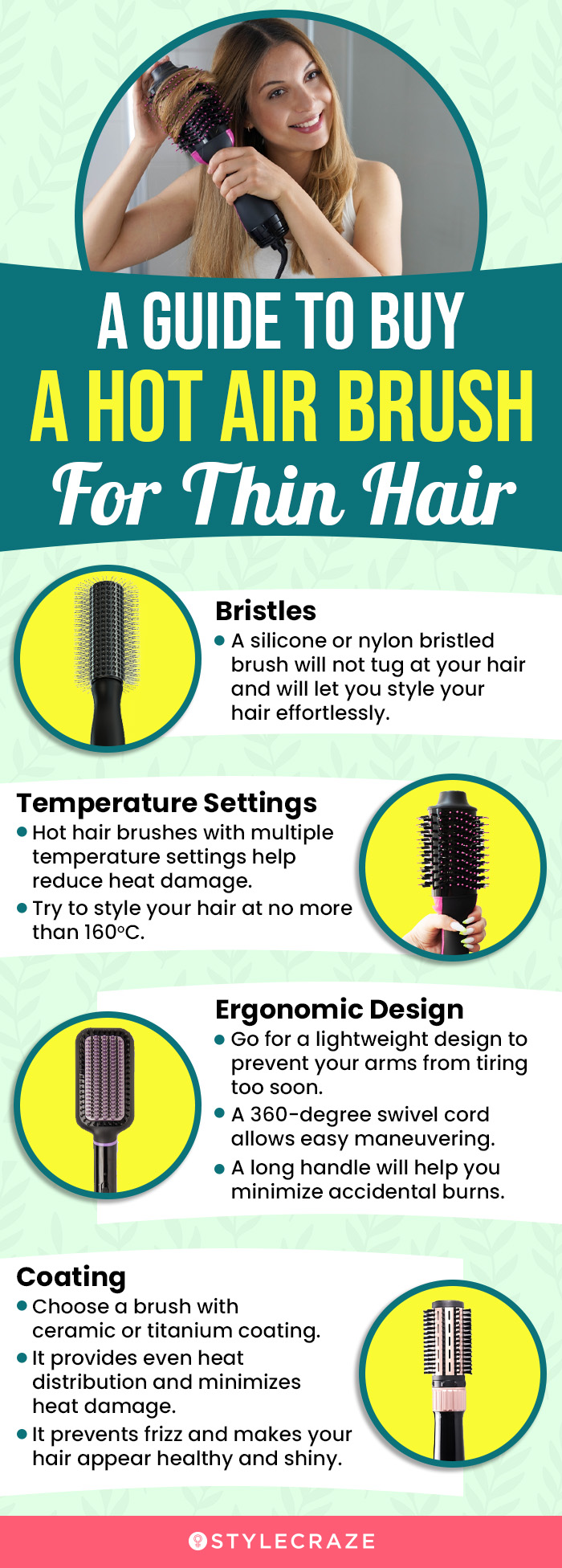 A Guide To Buy A Hot Air Brush For Thin Hair [infographic]