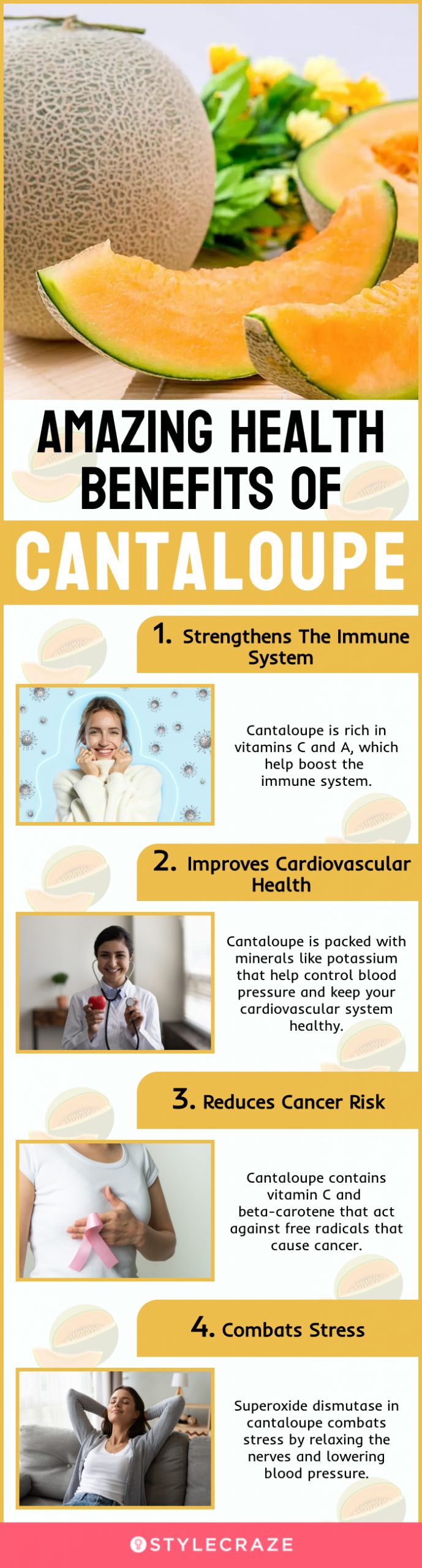 amazing health benefits of cantaloup(infographic)