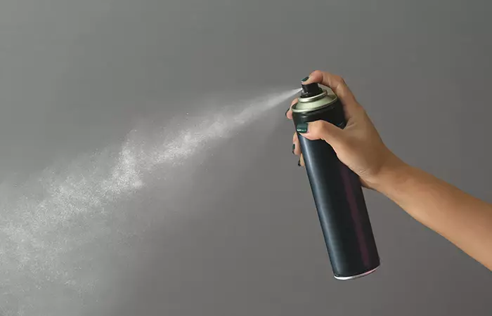 Apply Hairspray