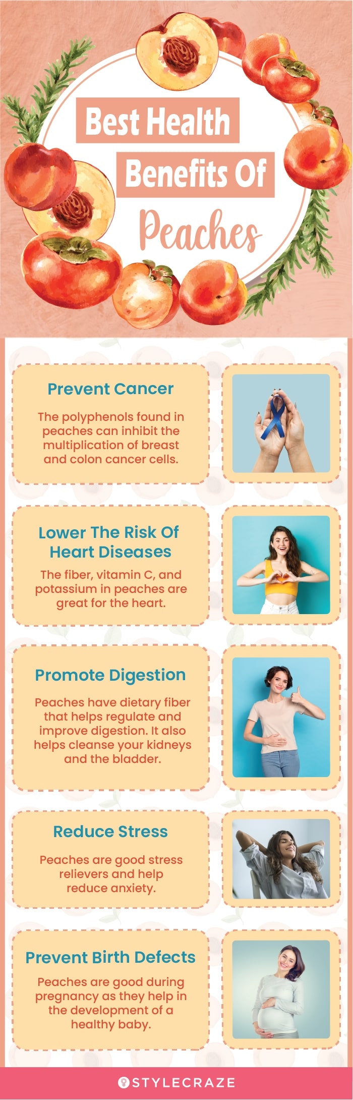best health benefits of peaches(infographic)