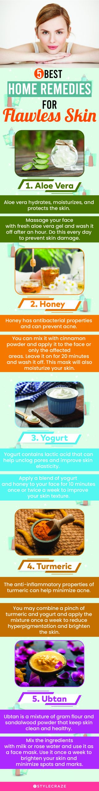 5 best home remediesfor flawless skin(infographic)
