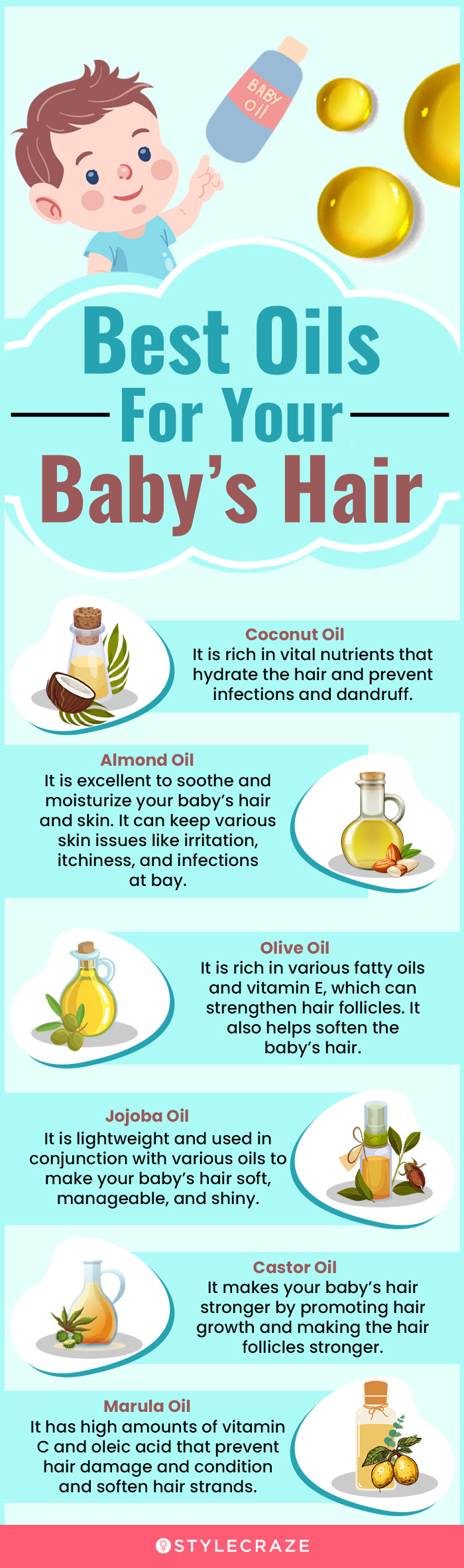 Best Oils For Your Baby’s Hair (infographic)