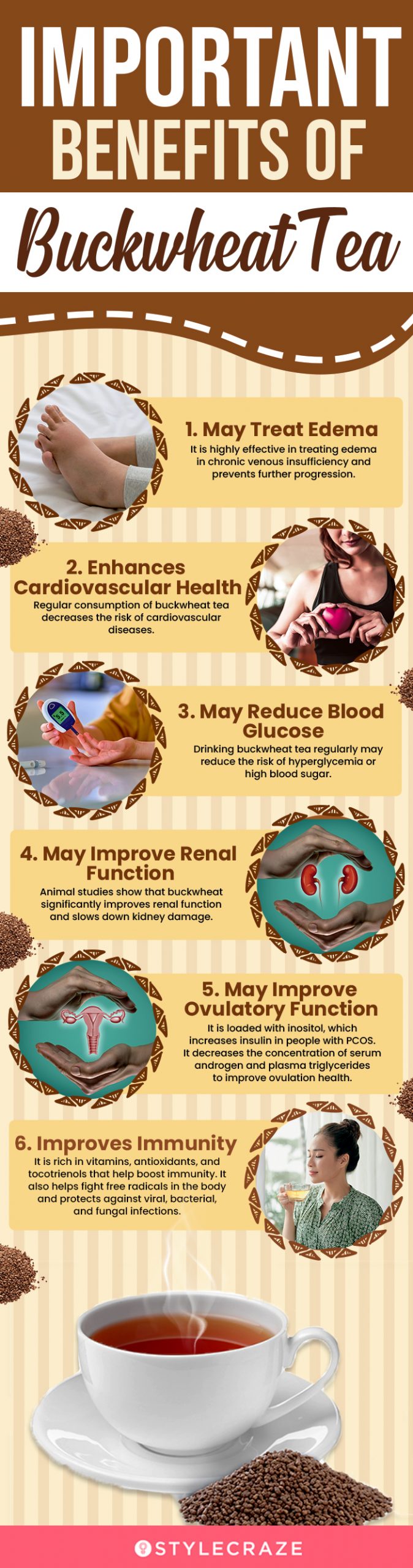 important benefits of buckwheat tea (infographic)