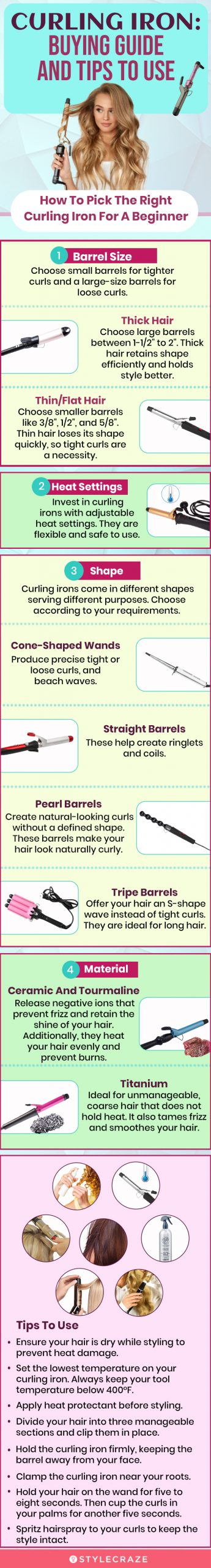 Curling Iron: Buying Guide And Tips To Use [infographic]