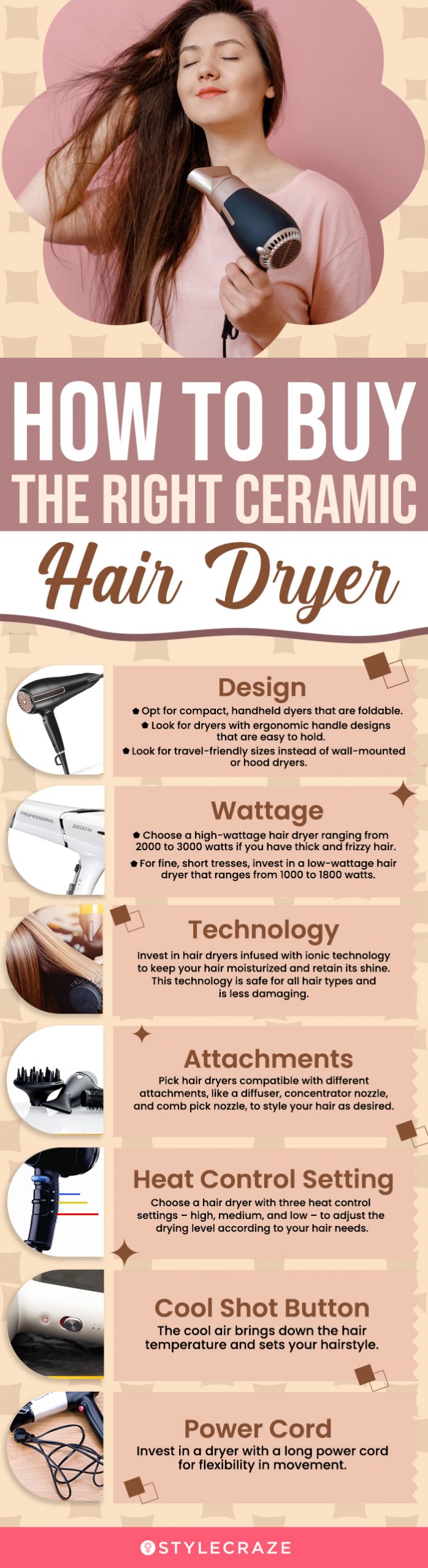 How To Buy The Right Ceramic Hair Dryer (infographic)