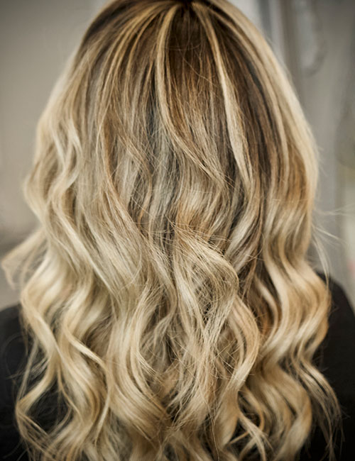 Champagne blonde hair color for east Asian ladies