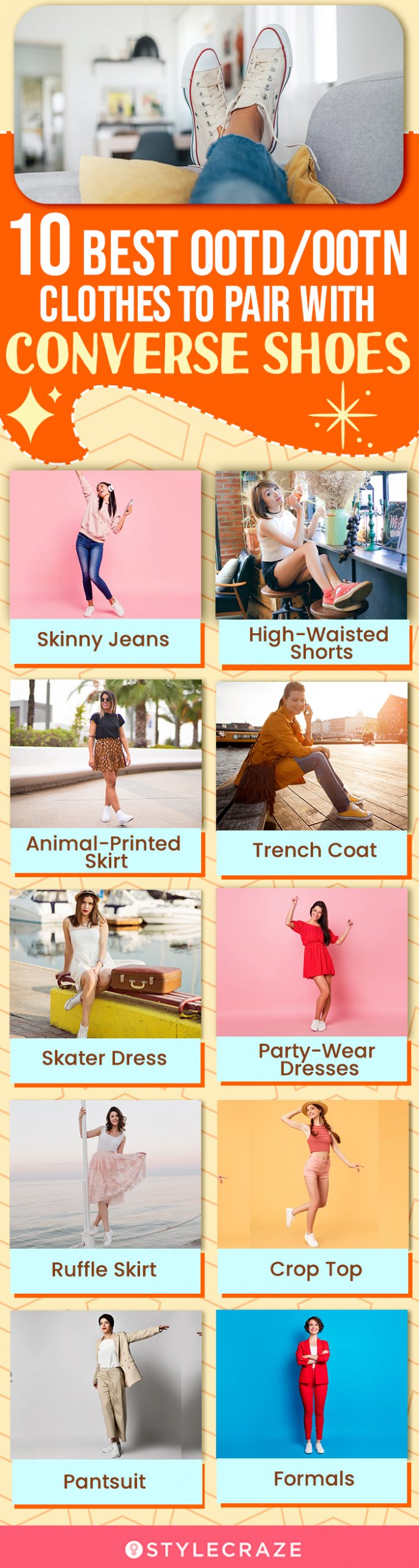 10 best ootd/ootn/clothes to pair with converse shoes (infographic)