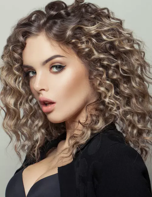Cool toned brown balayage hairstyle for black hair
