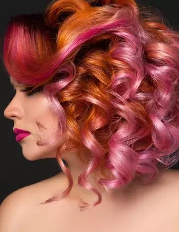 Copper candy floss hair color