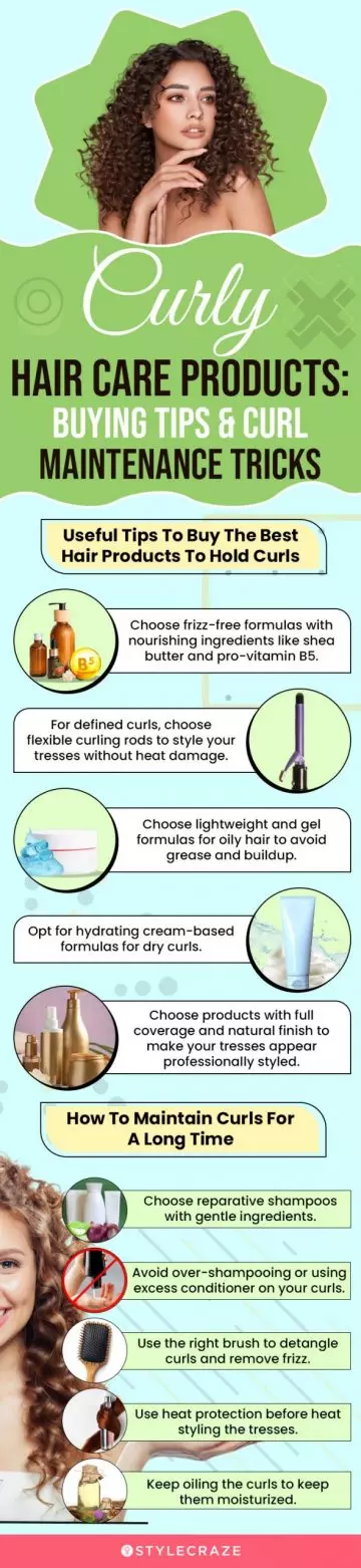Curly Hair Care Products: Buying Tips & Curl Maintenance Tricks (infographic)