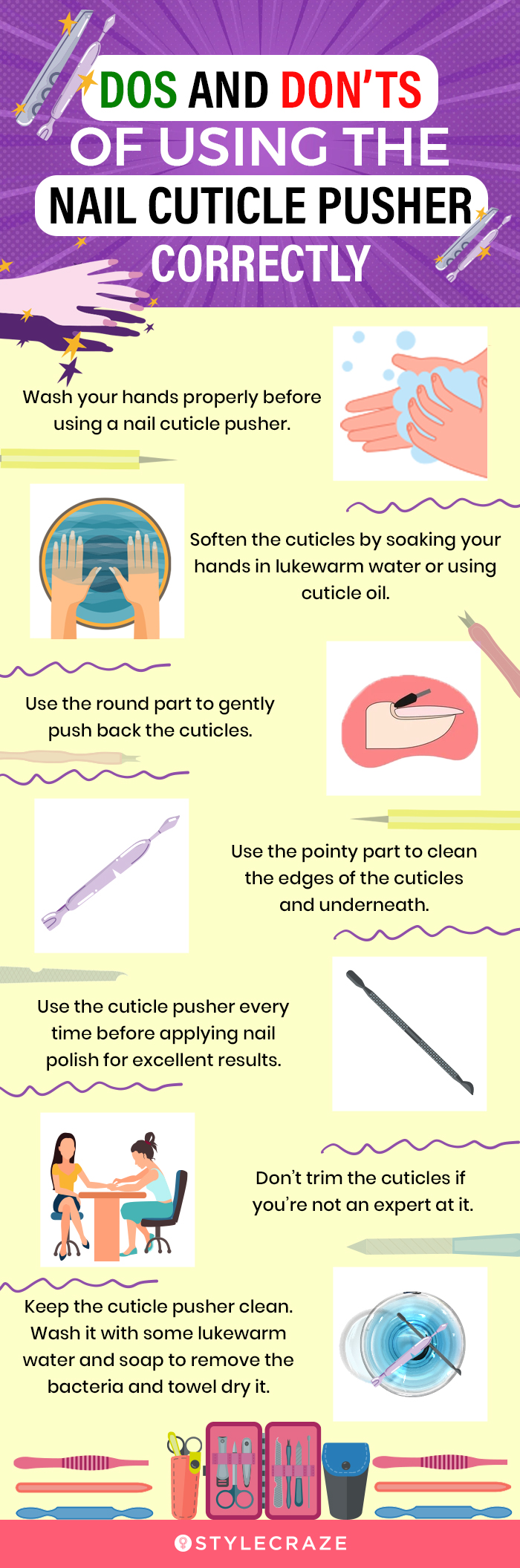 Do’s and Don’ts Of Using The Nail Cuticle Pusher Correctly (infographic)